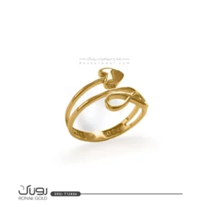 انگشتر طلای نت عاشقانه زنانه با طراحی الهام‌گرفته از نت موسیقی، ظریف، سبک و خاص