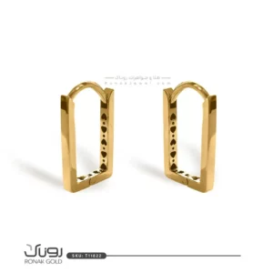 گوشواره طلای لوکس زارا با طراحی مدرن و ظریف