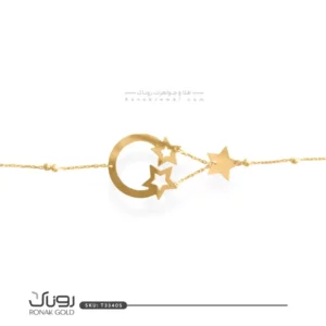 دستبند طلای ماه ستاره