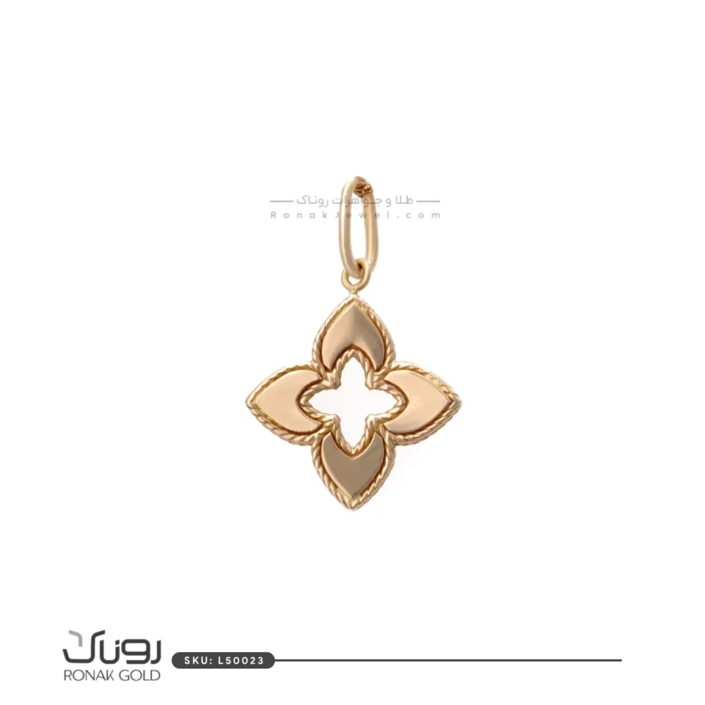 آویز طلای گل