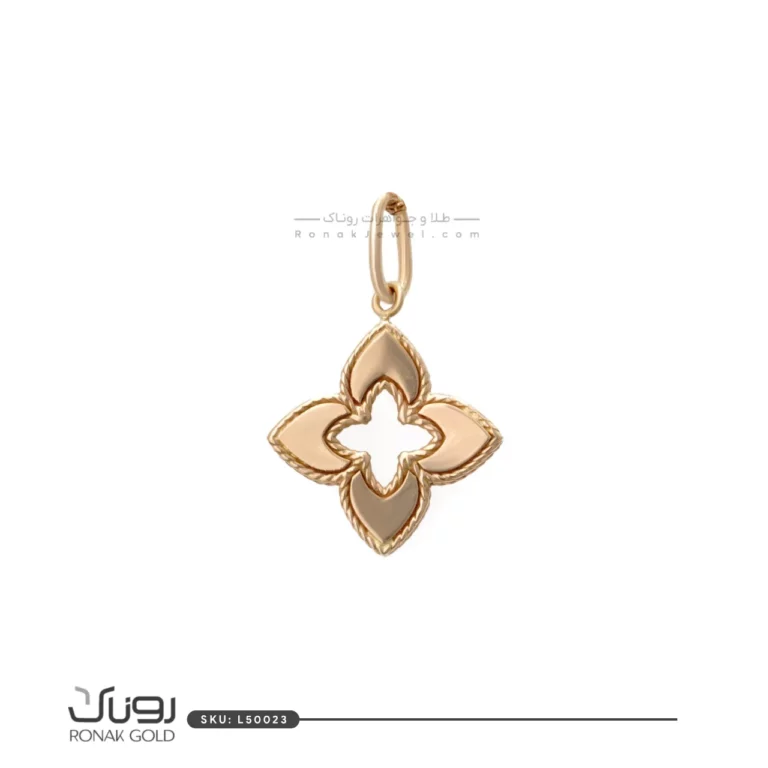 آویز طلای گل